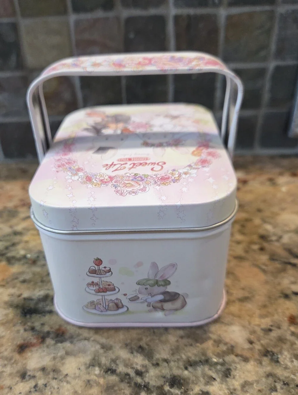 Sweet life Bunny Lulu Wedding Gift Tin No Key Ring Plush Empty Storage Tin